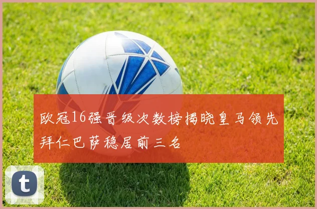 欧冠16强晋级次数榜揭晓皇马领先拜仁巴萨稳居前三名
